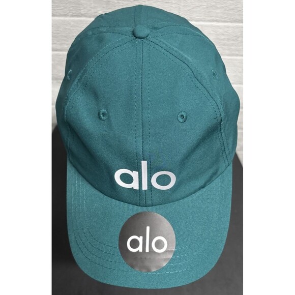 Alo Yoga Off-Duty Soft Cap Green Adjustable Hat Peaked Sun Hat Baseball … - Picture 2 of 8